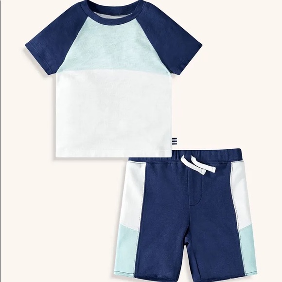 NWT! SPLENDID Toddler Boy Color Block Short Set - Picture 1 of 2